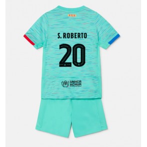 Lacne Dětský Futbalové dres Barcelona Sergi Roberto #20 2023-24 Krátky Rukáv - Tretina (+ trenírky)